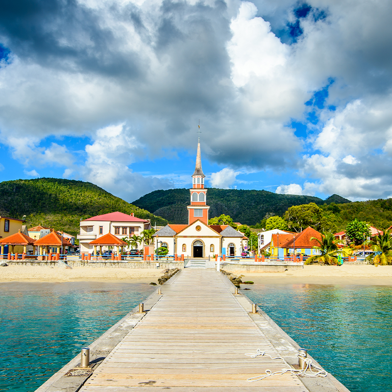 Dramatic sky over the Anses d'Arlet in Martinique