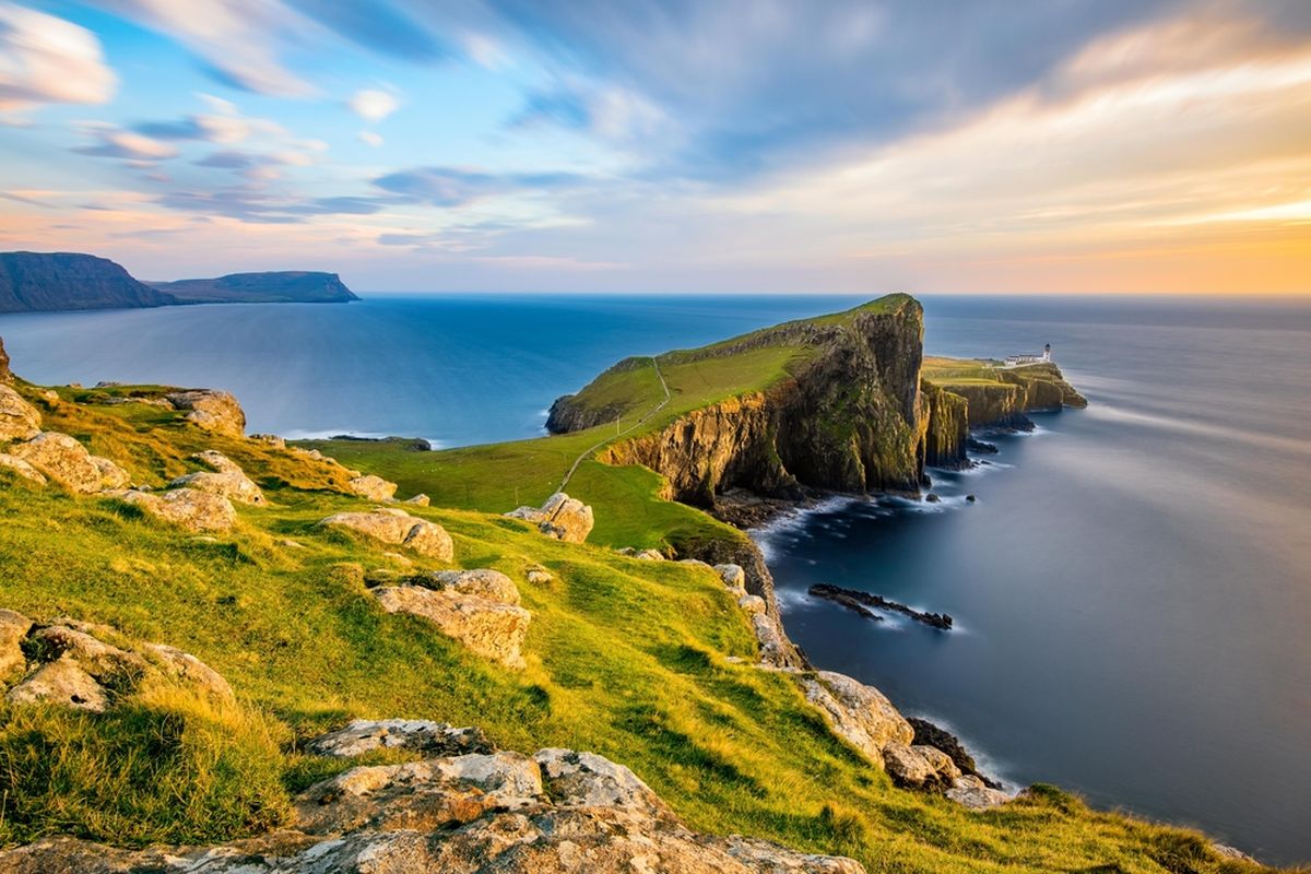 View of British coastline
