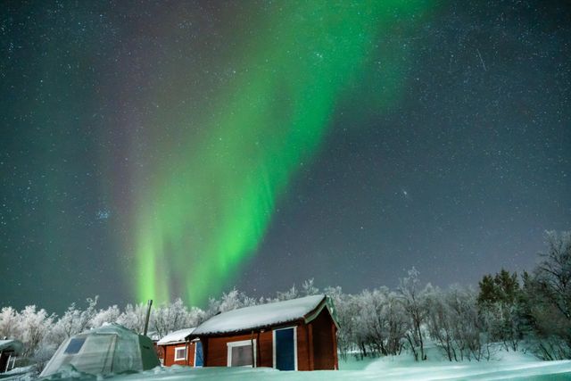 View of the Northern Lights in Alta