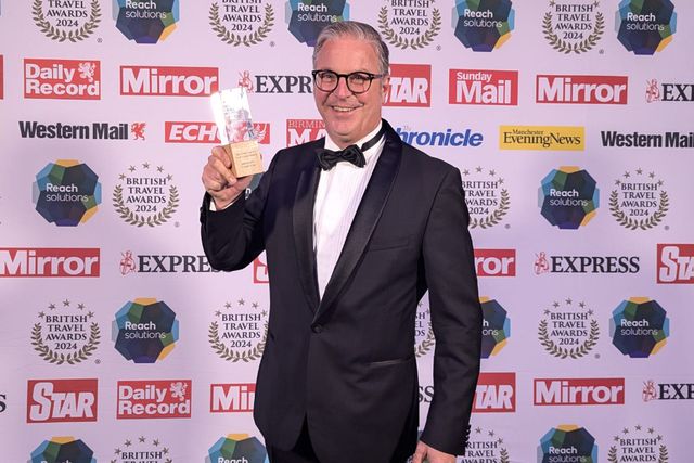 Christian Verhounig with the best no-fly cruise line in the UK award