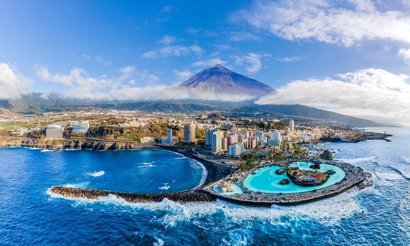 Aerial view of Puerto de la Cruz, Tenerife