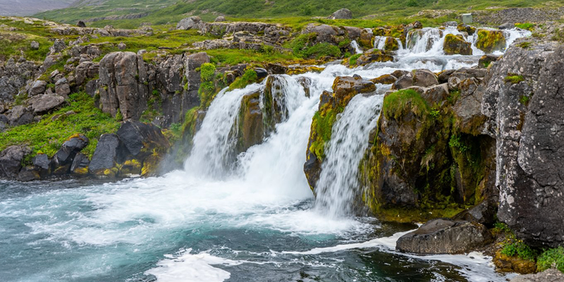Waterfall in Isafjordur, Iceland