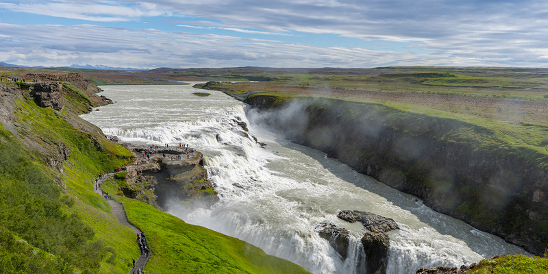 Waterfall in Reykjavik, Iceland