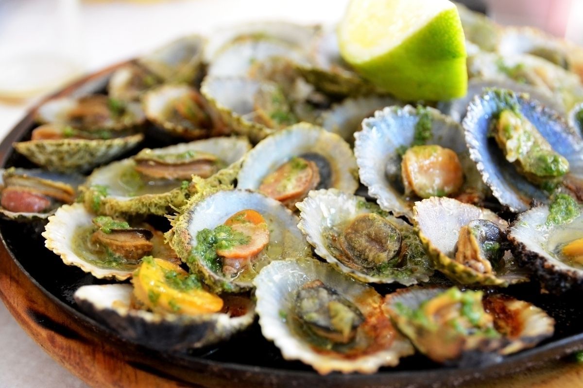 Seafood in shells