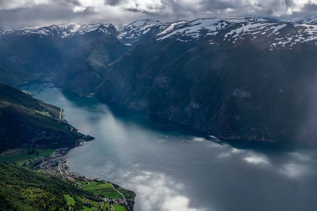 River in Norway surrounded by mountains
