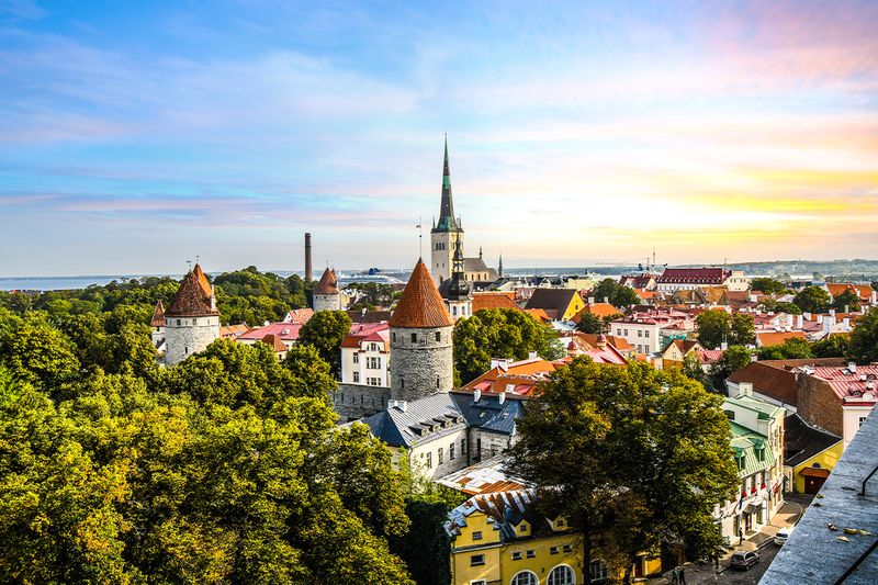 Overlooking Old Town in Tallinn, Estonia