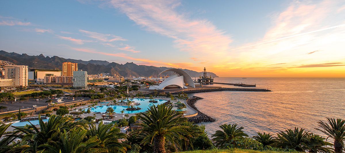 Santa Cruz Tenerife, Canary Islands, at sunset