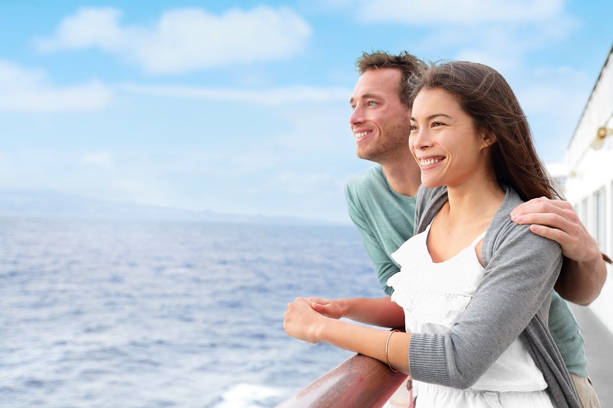 Couple on a cruise