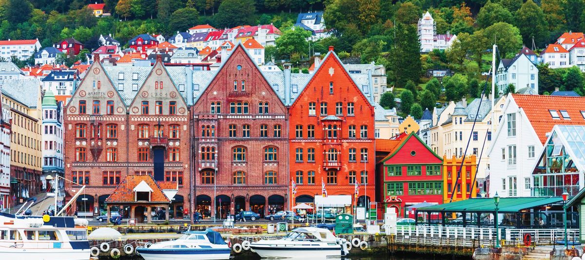 Old town pier in Bryggen, Norway