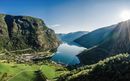 Scenery of a fjord in Flam, Norway
