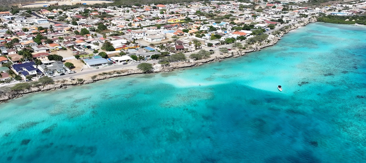 Aruba Skyline At Oranjestad In Caribbean Netherlands Aruba.