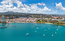 Fort de France skyline panorama in Martinique, France.