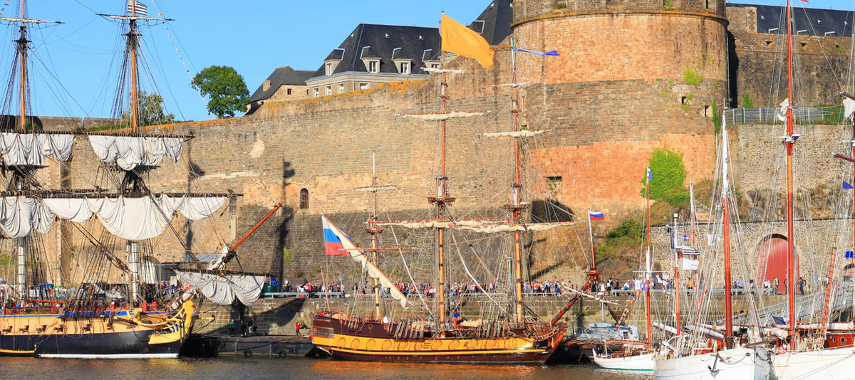 Port and castle of Brest, Brittany, France