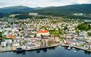 Molde, Norway aerial panoramic view